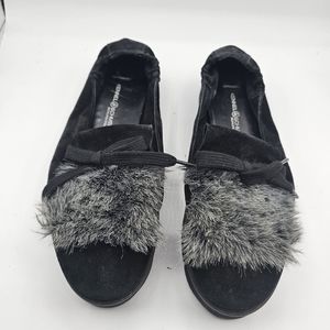 Kennel & Schmenger Malu Black Suede & Faux Fur Loafers